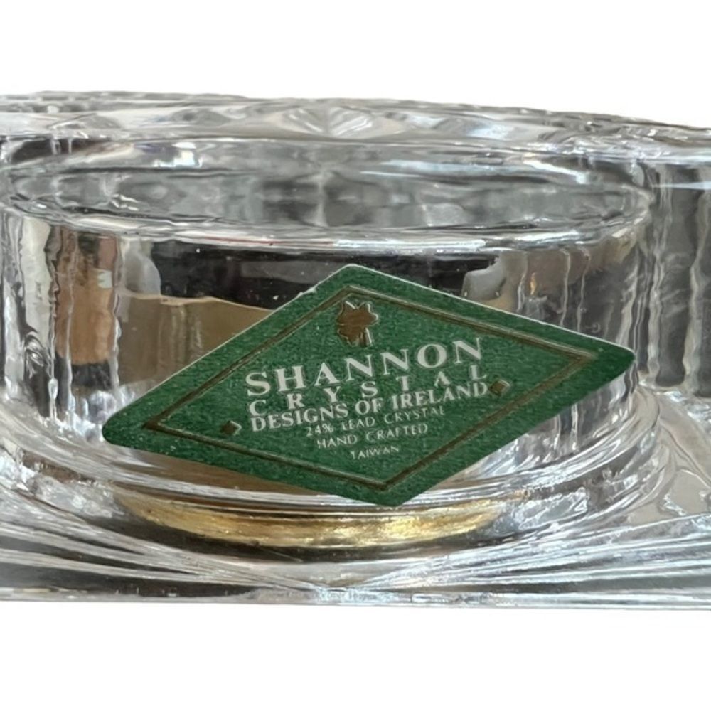Shannon Crystal Clock Mantle Desktop Irish Design - Picture 3 of 5
